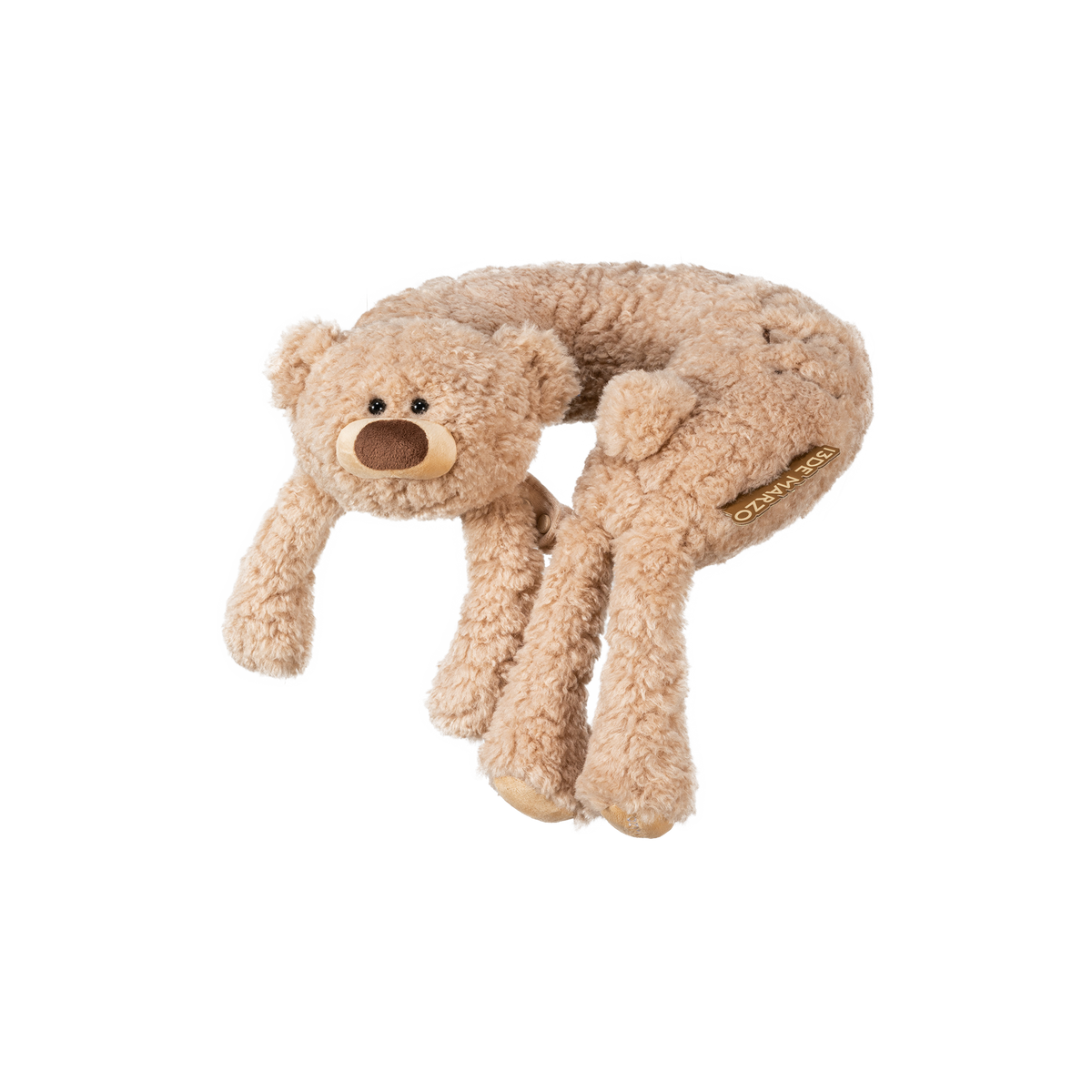 13DE MARZO Plush U-Shaped Travel Pillow Khaki - 13DE MARZO