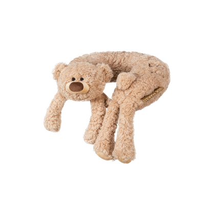13DE MARZO Plush U-Shaped Travel Pillow Khaki - 13DE MARZO