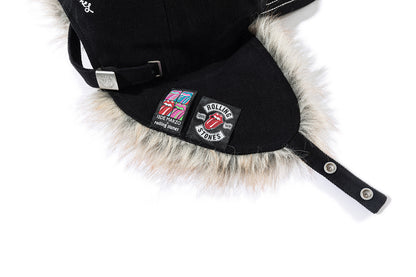 13DE MARZO Rolling Stones Furry Earflap Cap