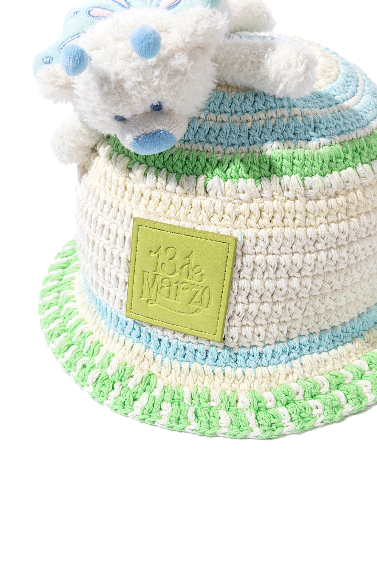 13DE MARZO Floral Bear Knit Hat - 13DE MARZO