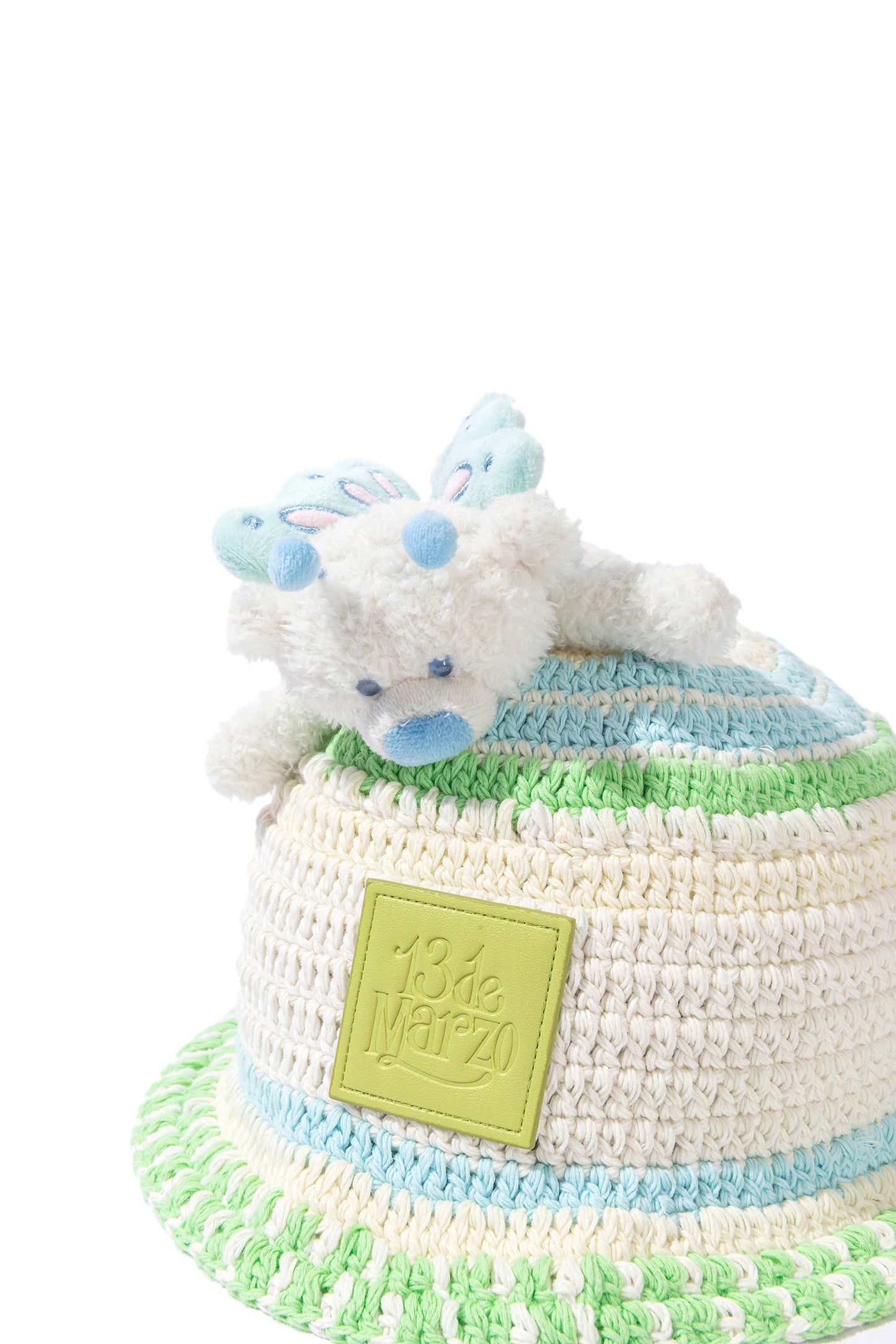 13DE MARZO Floral Bear Knit Hat - 13DE MARZO