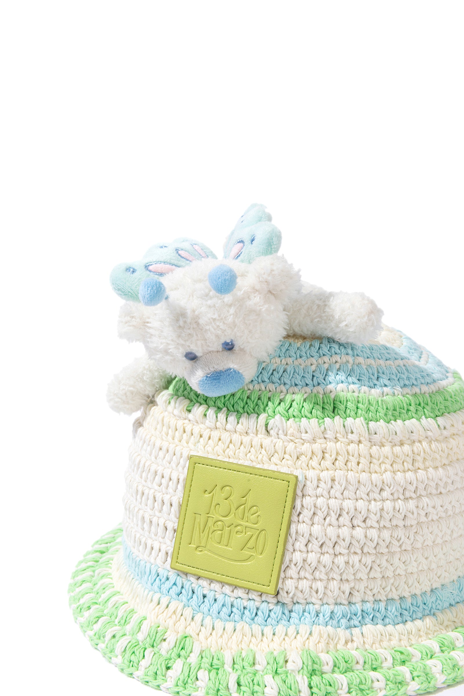 13DE MARZO Floral Bear Knit Hat - 13DE MARZO