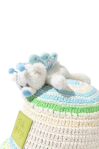 13DE MARZO Floral Bear Knit Hat - 13DE MARZO