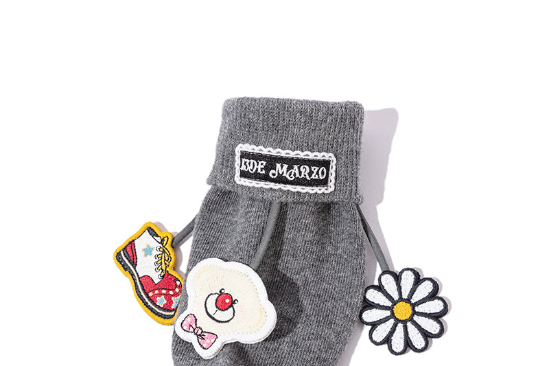 13DE MARZO Fringe Charm Mid-Calf Socks Grey