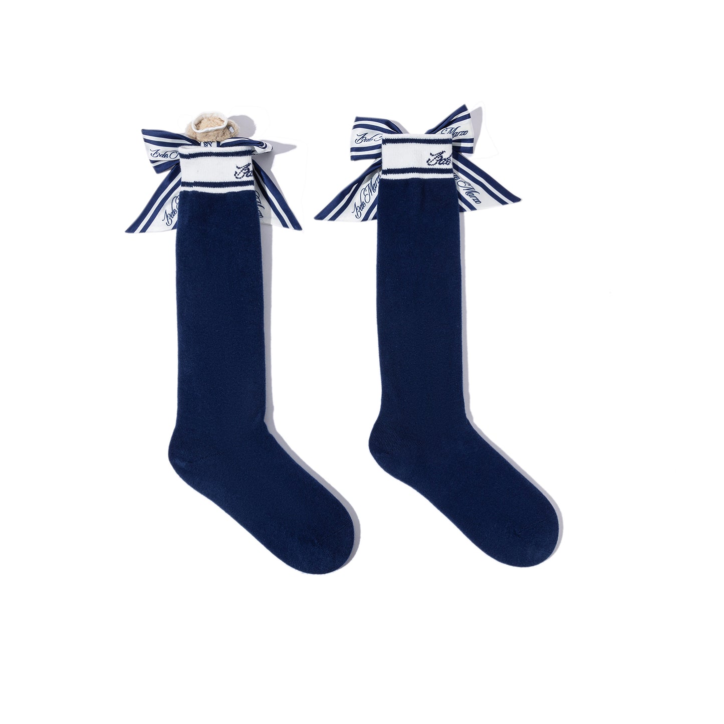 13DE MARZO Golf Mid-Calf Socks Navy Blue - 13DE MARZO