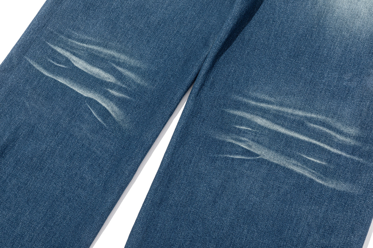 13DE MARZO Luminous Bear Straight Leg Jeans Navy Blue