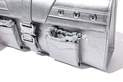13DE MARZO Sheriff Bear Baguette Bag Silver
