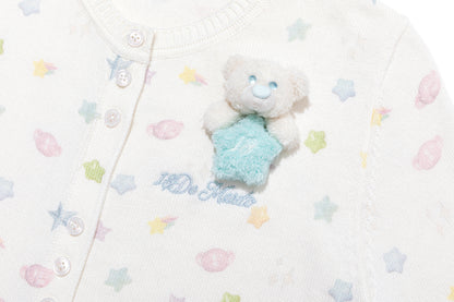 13DE MARZO All-Over Star Knit Cardigan