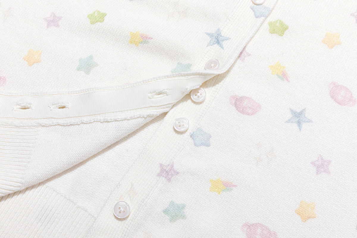 13DE MARZO All-Over Star Knit Cardigan