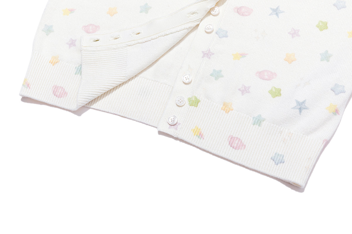 13DE MARZO All-Over Star Knit Cardigan