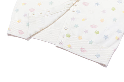13DE MARZO All-Over Star Knit Cardigan
