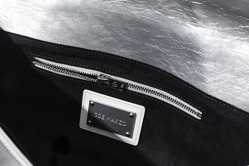 13DE MARZO Sheriff Bear Baguette Bag Silver