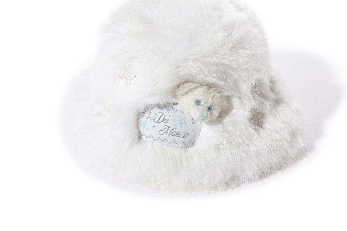13DE MARZO Snow Bear Bucket Hat White - 13DE MARZO