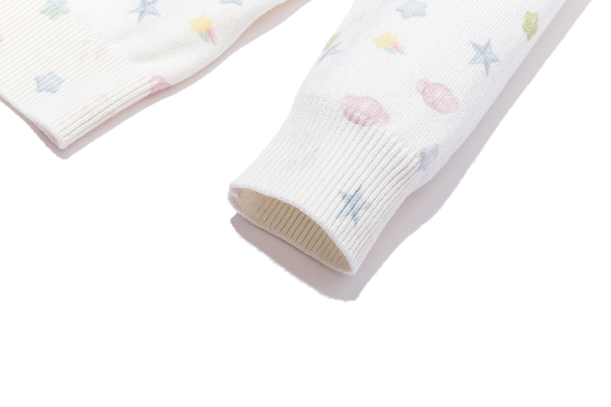 13DE MARZO All-Over Star Knit Cardigan