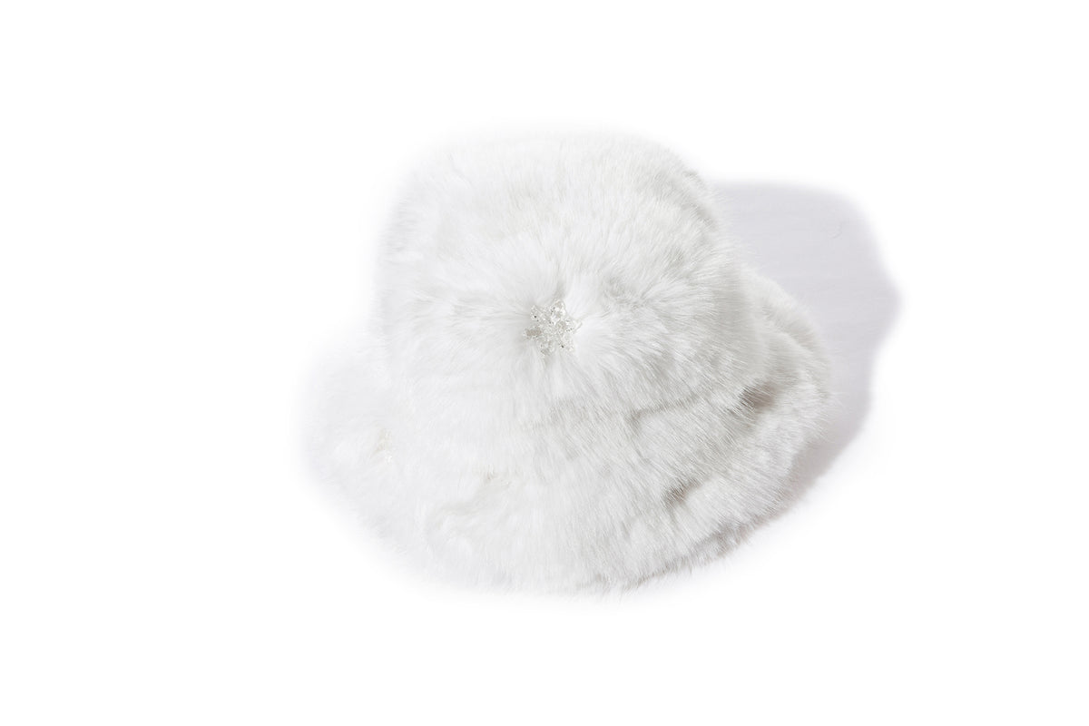 13DE MARZO Snow Bear Bucket Hat White - 13DE MARZO