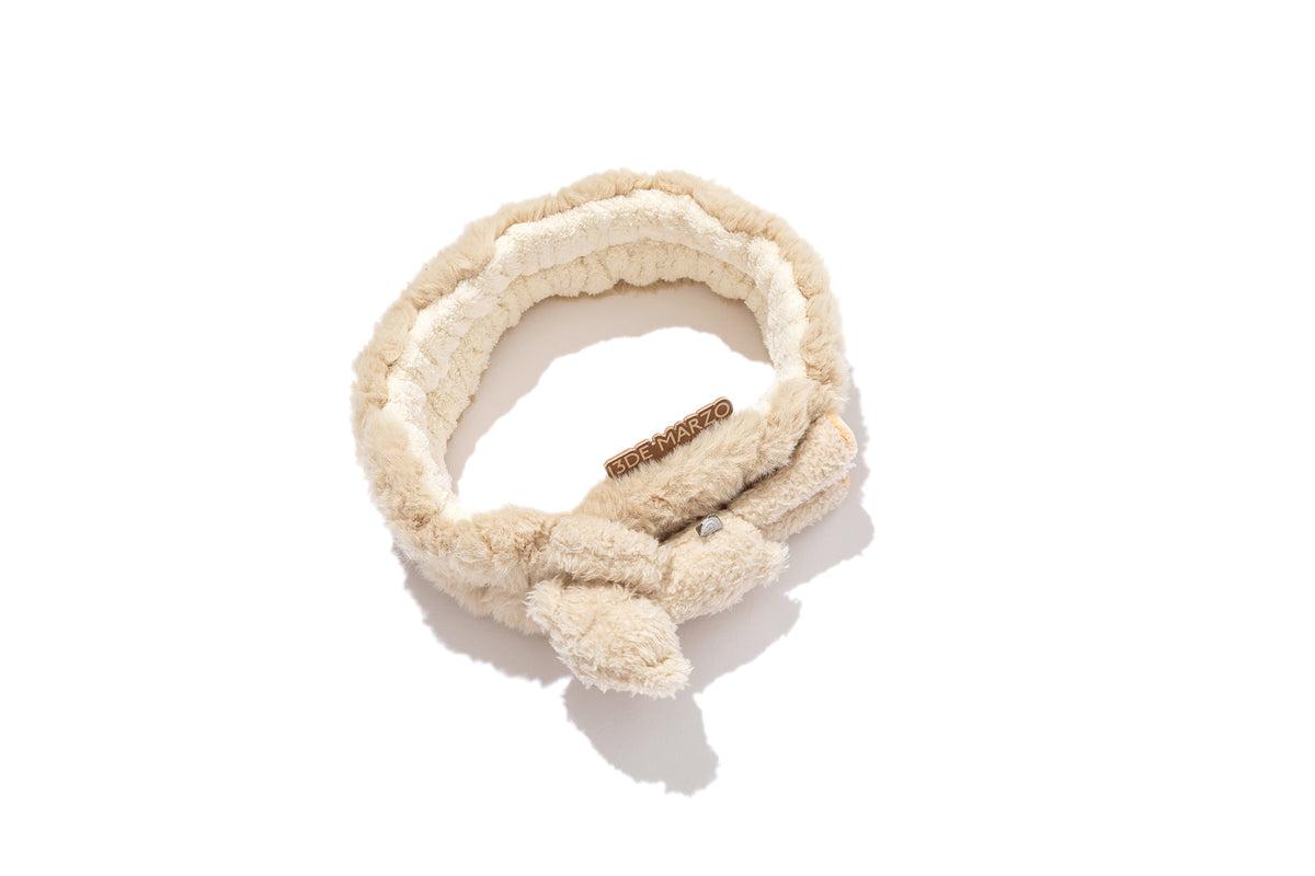 13DE MARZO Plush Hair Band Khaki - 13DE MARZO