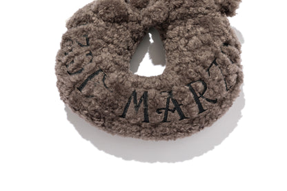 13DE MARZO Plush U-Shaped Travel Pillow Dark Grey - 13DE MARZO