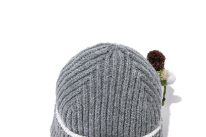 13DE MARZO Snow Bear Knit Beanie Grey - 13DE MARZO