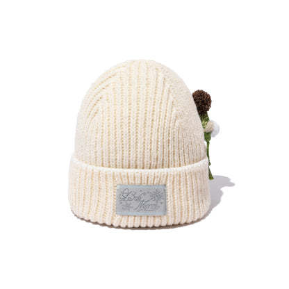13DE MARZO Snow Bear Knit Beanie Beige - 13DE MARZO