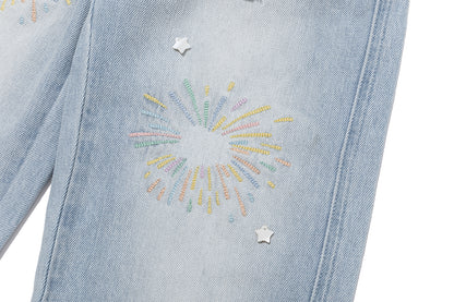 13DE MARZO Luminous BabyBear Firework Jeans