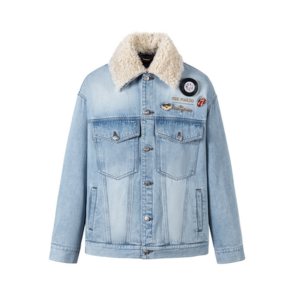 13DE MARZO Rolling Stones Tongue Denim Jacket