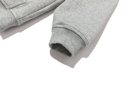 13DE MARZO Snow BabyBear Hooded Cardigan Grey