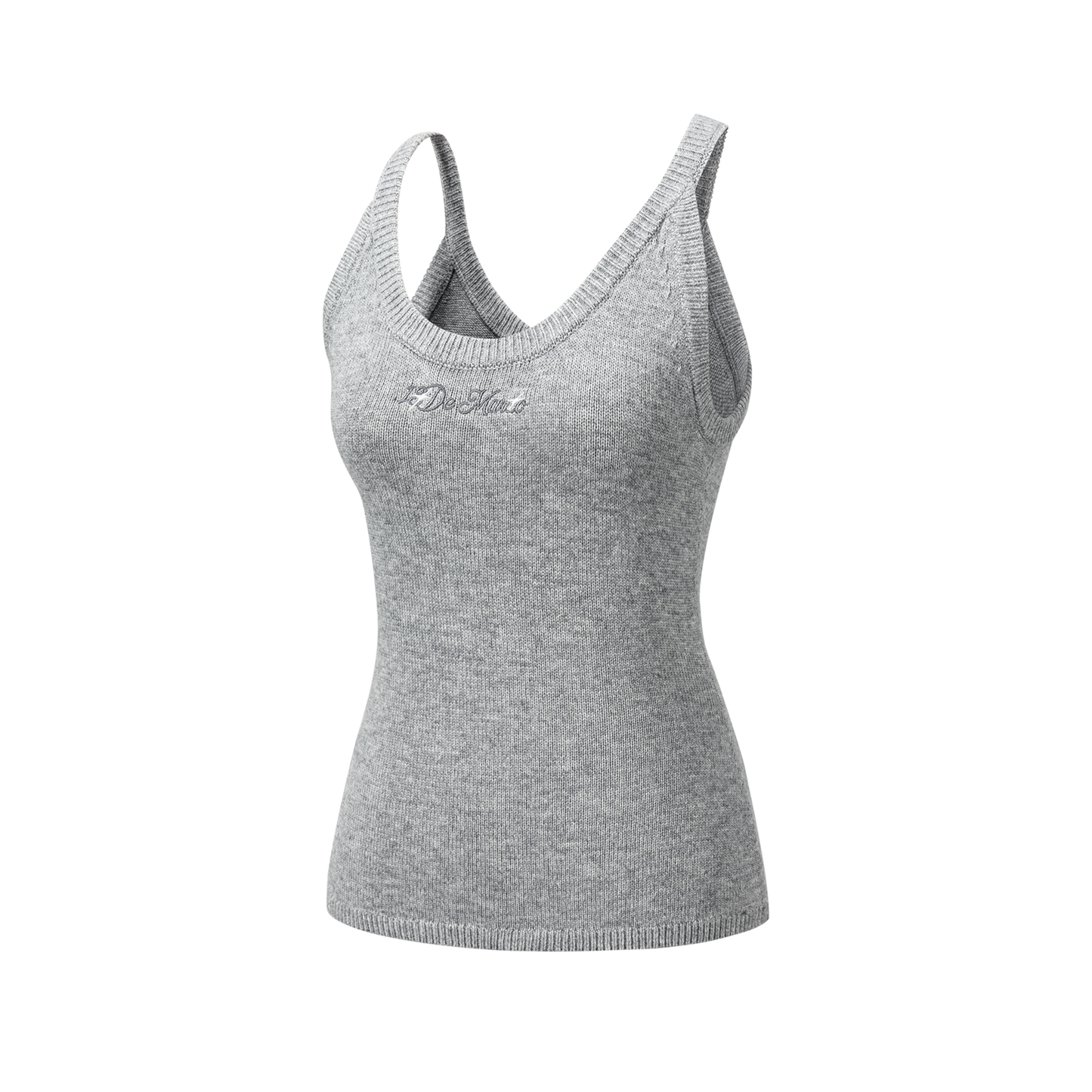 13DE MARZO Bow Bear Knit Cardigan Vest Grey
