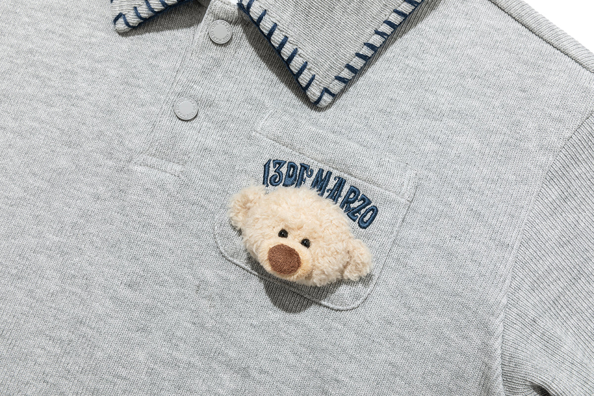 13DE MARZO BabyBear Polo Sweatshirt Grey