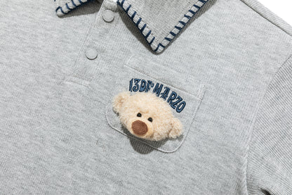 13DE MARZO BabyBear Polo Sweatshirt Grey