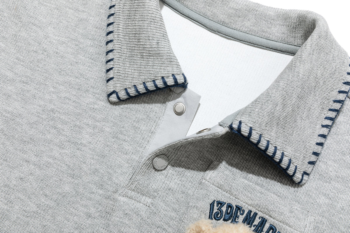 13DE MARZO BabyBear Polo Sweatshirt Grey