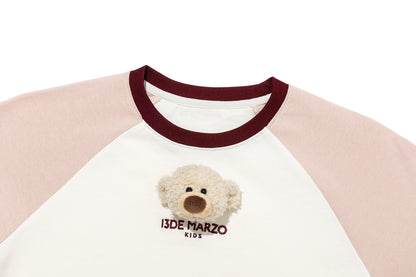 13DE MARZO Babybear Raglan Long Sleeve Top Beige
