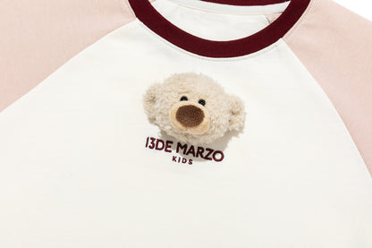 13DE MARZO Babybear Raglan Long Sleeve Top Beige