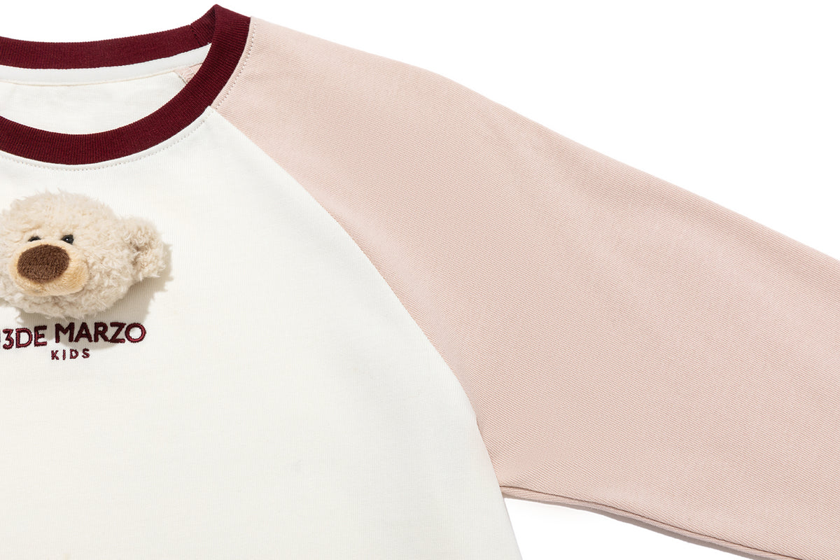 13DE MARZO Babybear Raglan Long Sleeve Top Beige