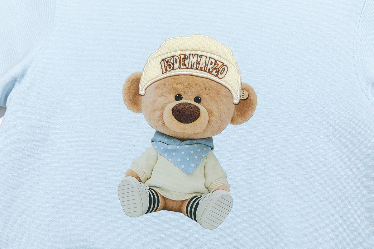 13DE MARZO BabyBear Bandana Sweatshirt Blue