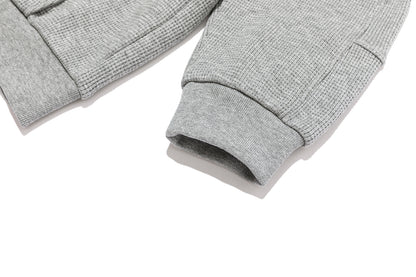 13DE MARZO BabyBear Waffle Zip Sweatshirt Jacket Grey