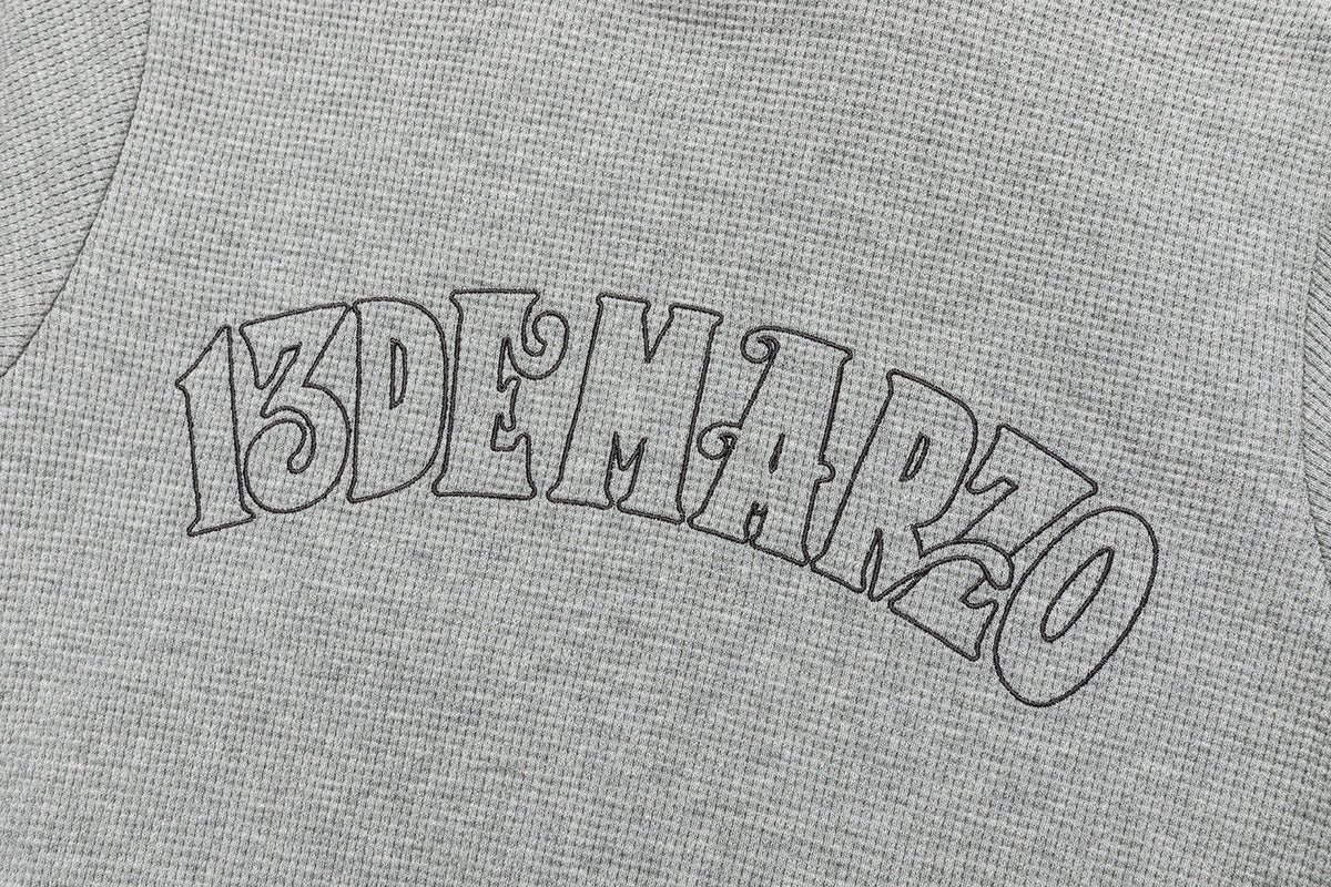 13DE MARZO BabyBear Waffle Zip Sweatshirt Jacket Grey