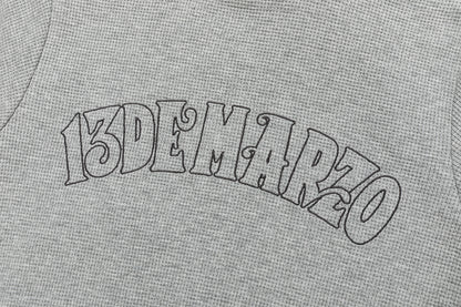 13DE MARZO BabyBear Waffle Zip Sweatshirt Jacket Grey