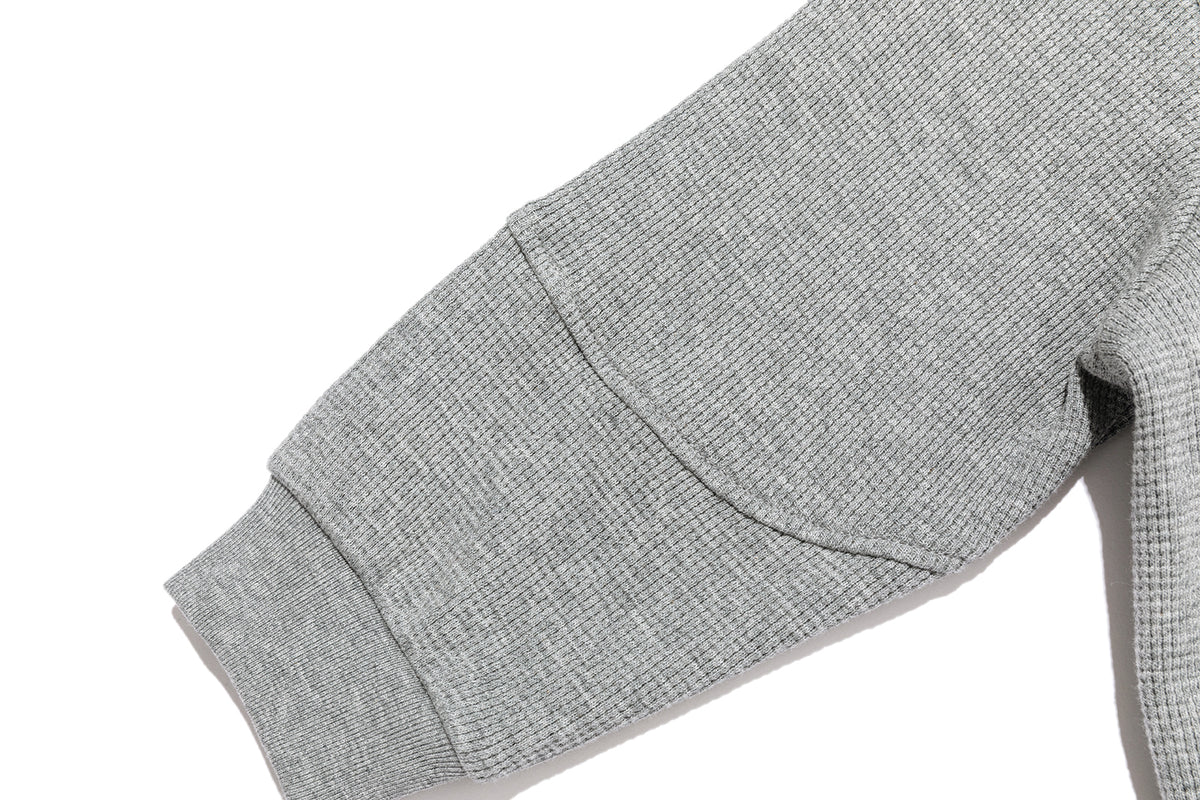 13DE MARZO BabyBear Waffle Zip Sweatshirt Jacket Grey