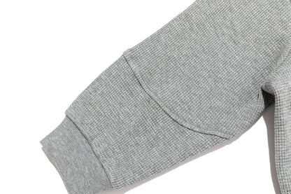 13DE MARZO BabyBear Waffle Zip Sweatshirt Jacket Grey