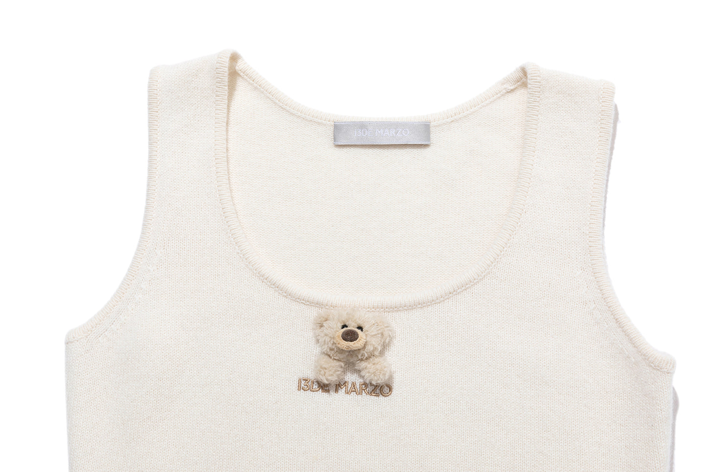 13DE MARZO Doozoo Knit Vest Beige