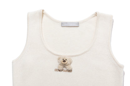 13DE MARZO Doozoo Knit Vest Beige