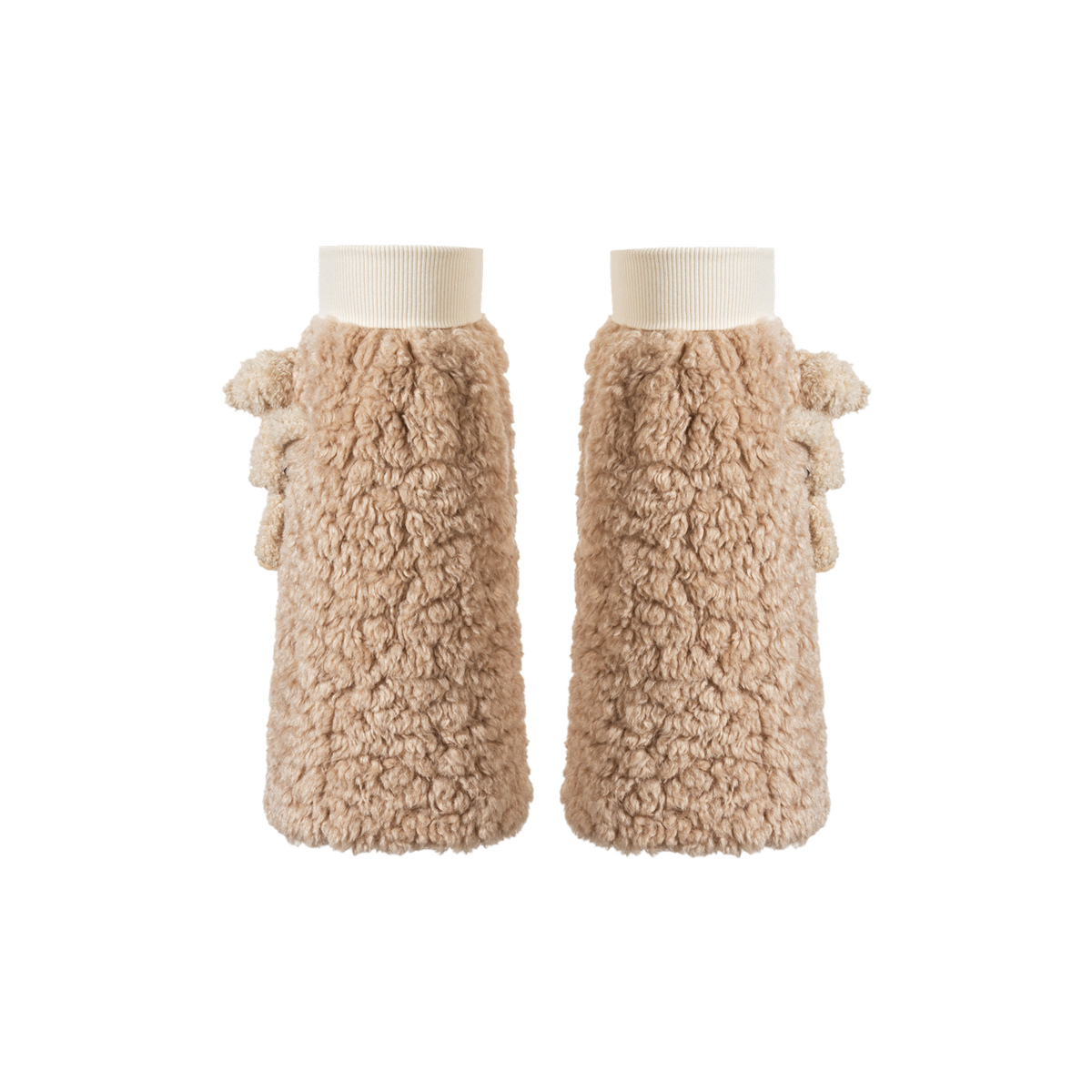 13DE MARZO Doozoo Furry Leg Warmer Khaki