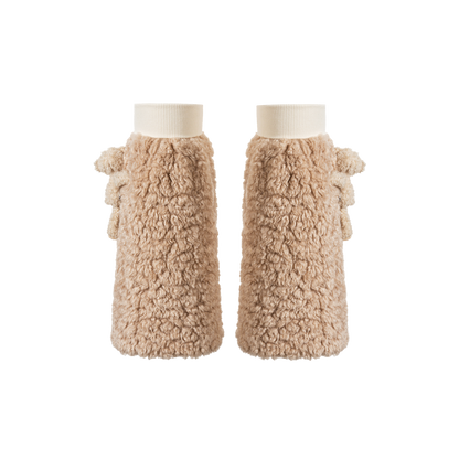 13DE MARZO Doozoo Furry Leg Warmer Khaki