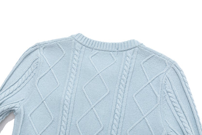 13DE MARZO Mini Bear Slim Fit Knit Zip Cardigan Blue