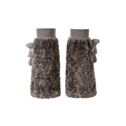 13DE MARZO Doozoo Furry Leg Warmer Dark Grey