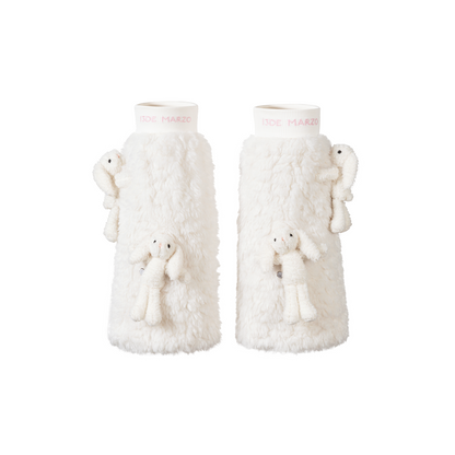 13DE MARZO Doozoo Furry Leg Warmer White