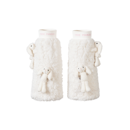 13DE MARZO Doozoo Furry Leg Warmer White