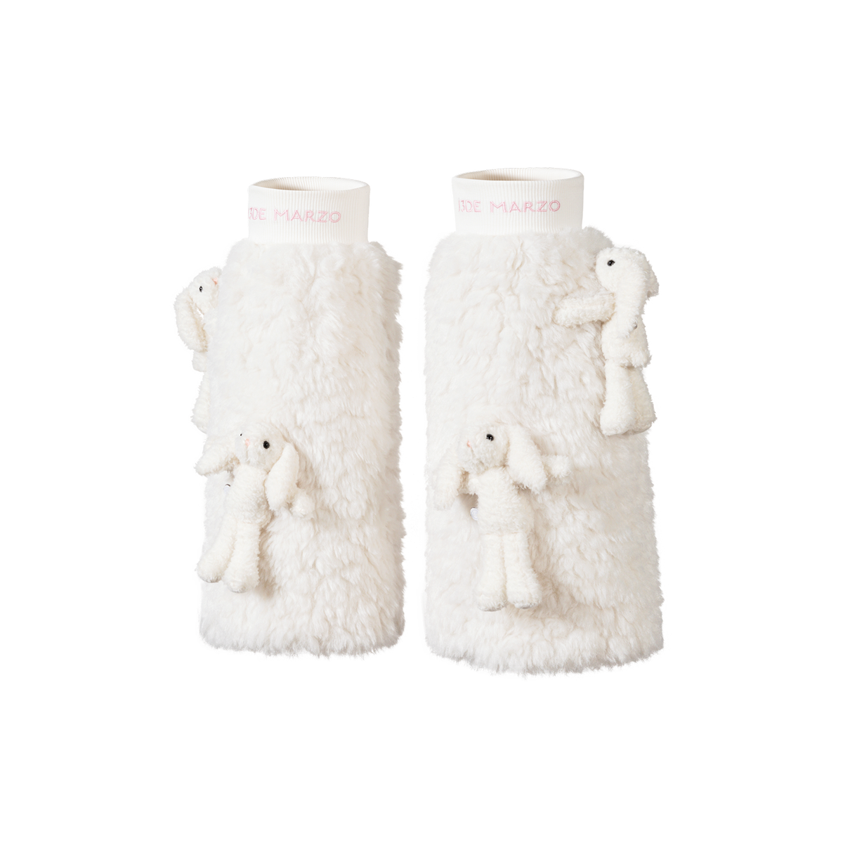 13DE MARZO Doozoo Furry Leg Warmer White