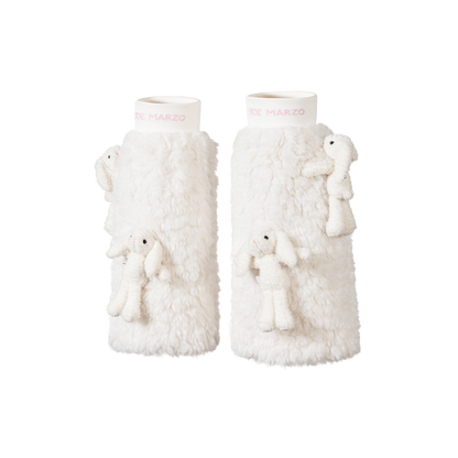 13DE MARZO Doozoo Furry Leg Warmer White
