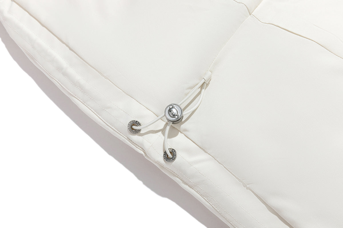 13DE MARZO All Over Flocked Bear Down Jacket Beige